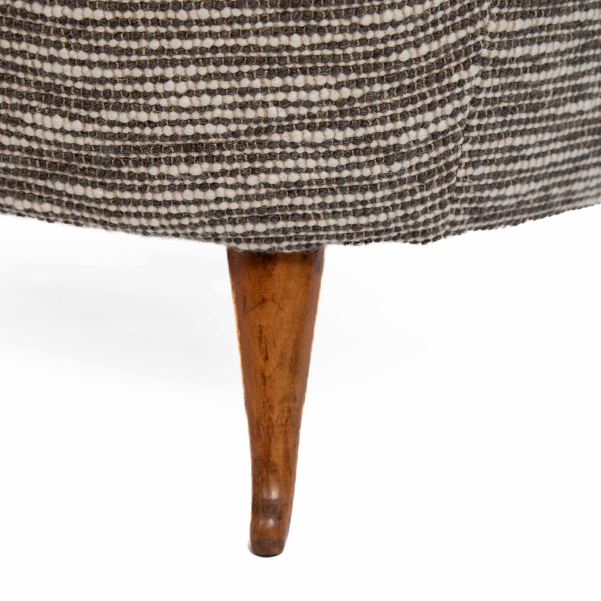 Paire de fauteuils italiens courbés du milieu du siècle, bouclé ébène-blanc cassé, années 1950-photo-5