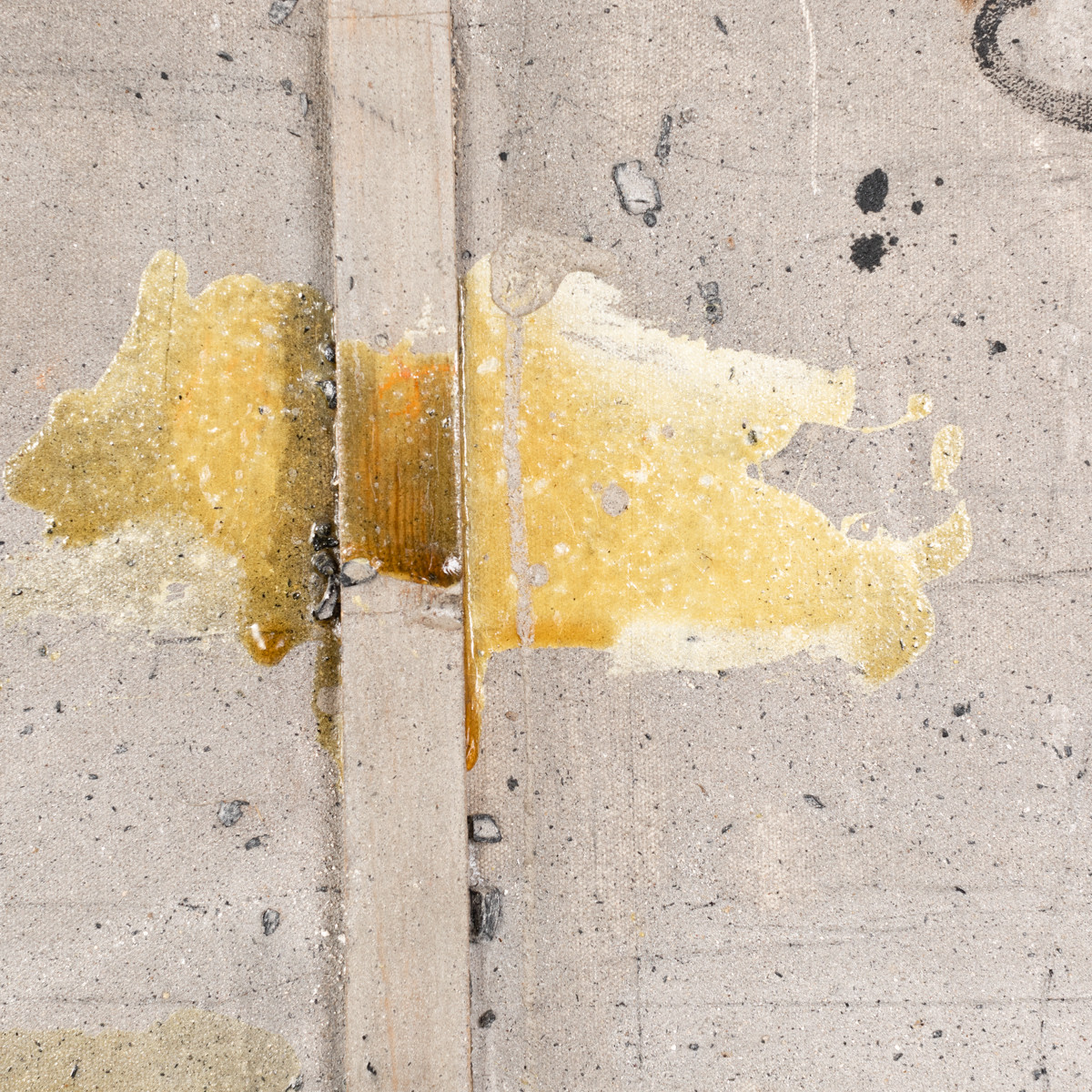 Peinture abstraite, gris-blanc-rouille-noir, par Hassan Bourkia, Marrakech, 2008-photo-1