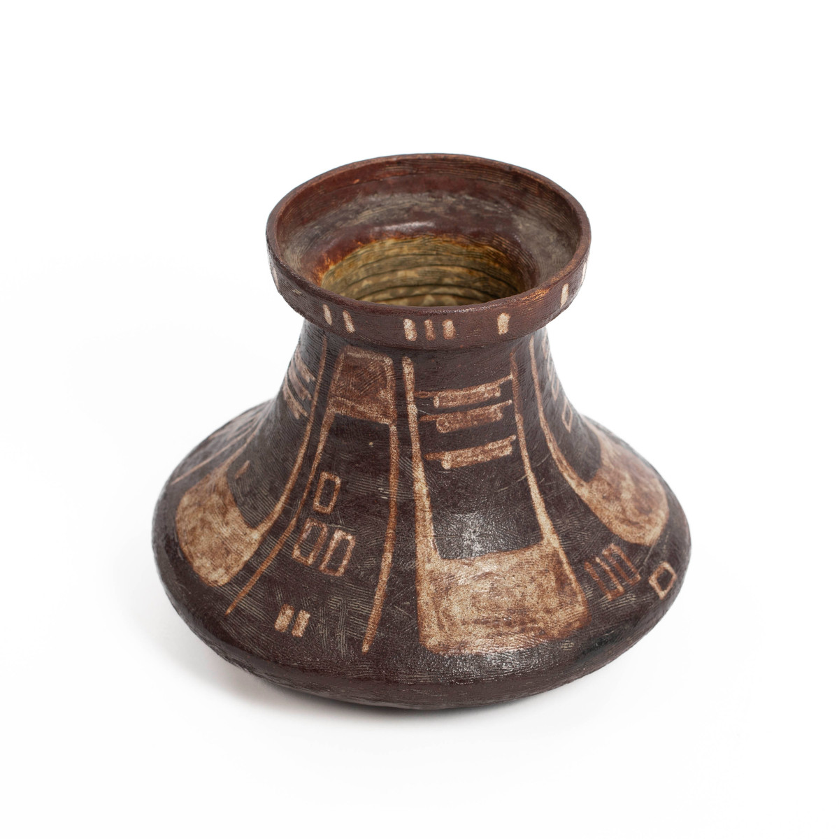 Italian Ceramic Vase In Etruscan Style Dating From The Mid-20th Century, By Mariano Pieroni-photo-2