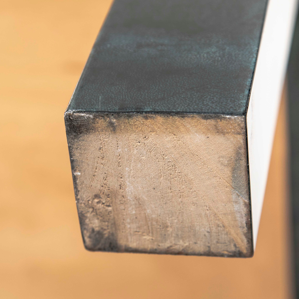 Square Side Table In Green Goatskin Leather, Mid-20th Century, Signed Aldo Tura-photo-6