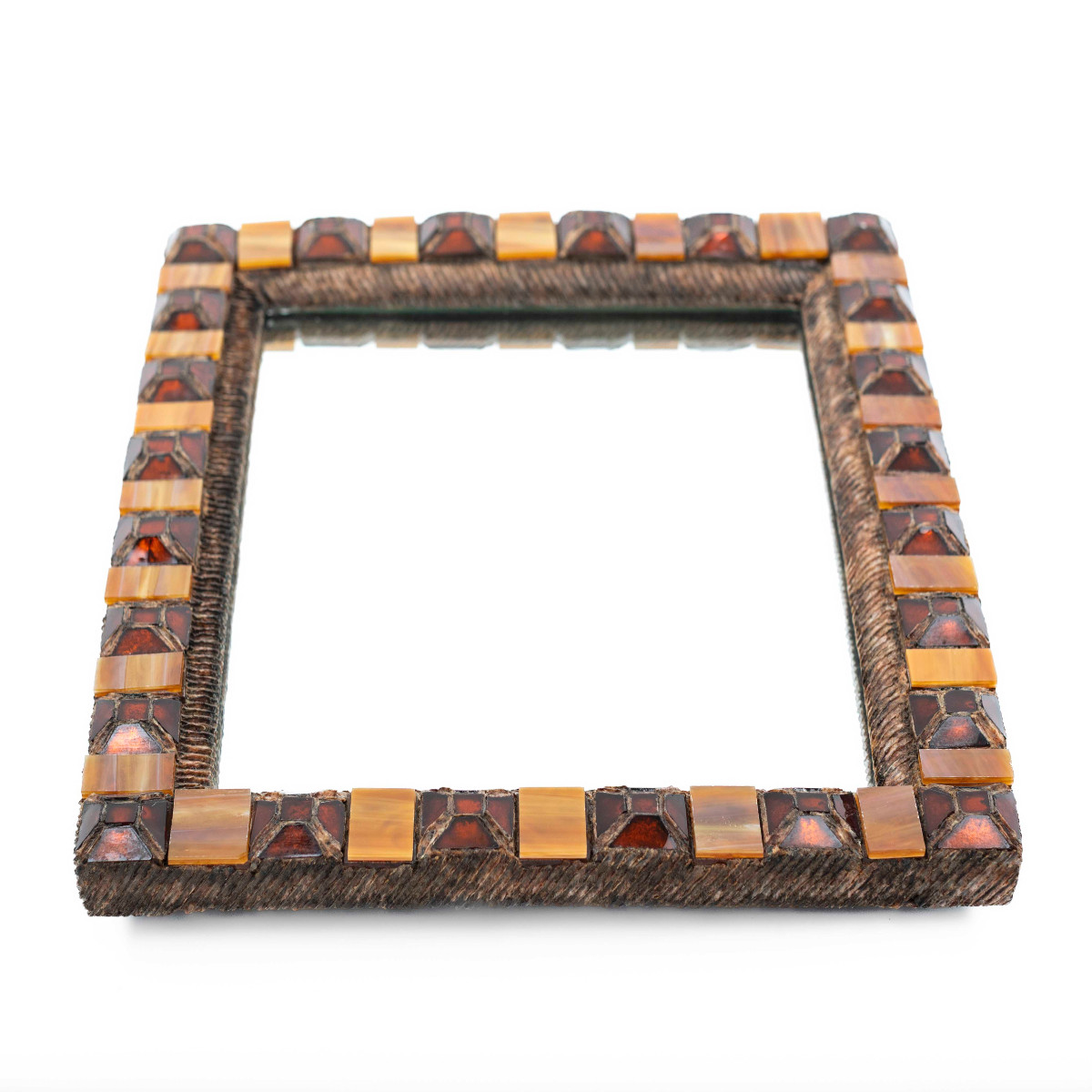 Mid-century Mosaic Mirror In Resin And Glass, In The Style Of Line Vautrin 1960s-photo-2