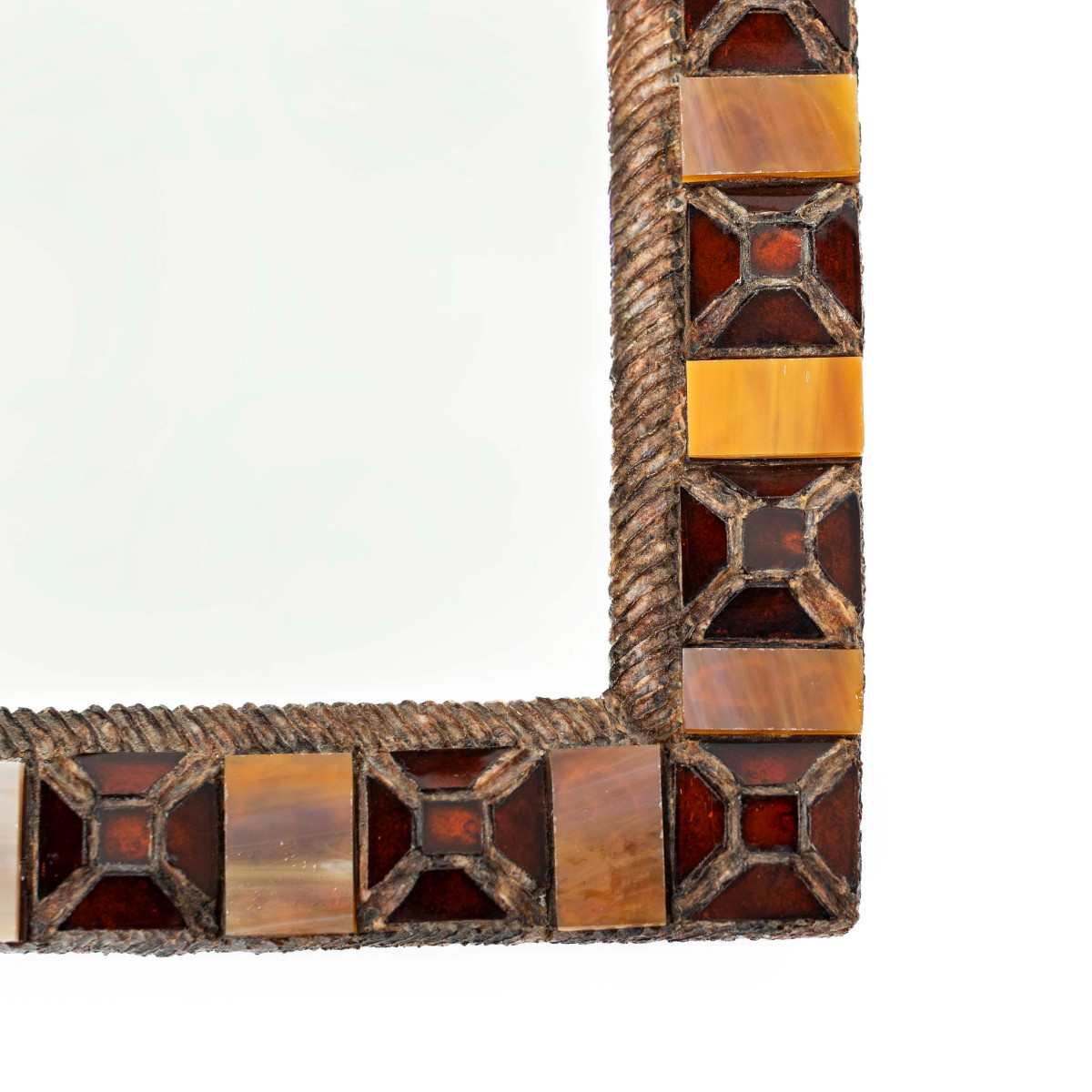 Mid-century Mosaic Mirror In Resin And Glass, In The Style Of Line Vautrin 1960s-photo-4