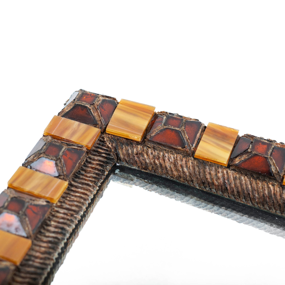 Mid-century Mosaic Mirror In Resin And Glass, In The Style Of Line Vautrin 1960s-photo-1