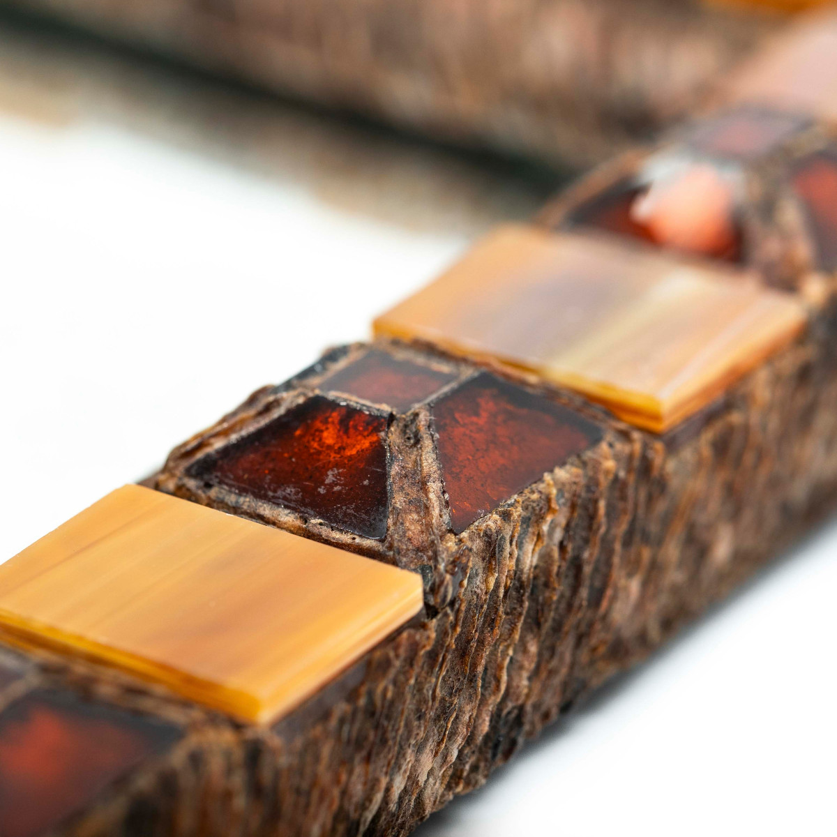 Mid-century Mosaic Mirror In Resin And Glass, In The Style Of Line Vautrin 1960s-photo-3