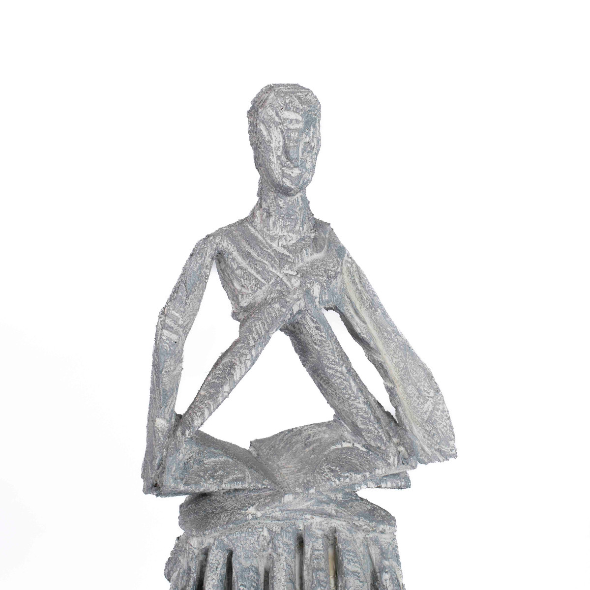 Abstract Wooden Grey-white Sculpture “free To Turn" By Christofer Kochs 2016-photo-4