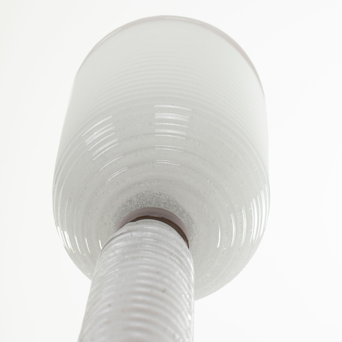 Pair Of Modern White-amethyst Colored Murano Glass Floor Lamps 1980s In The Style Of Barovier-photo-4