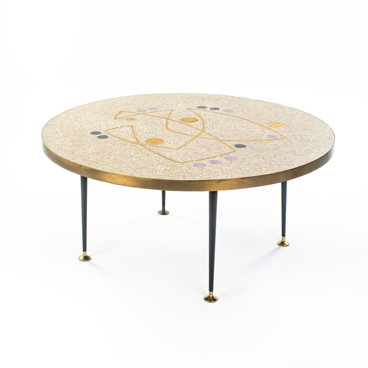 Table basse sculpturale Mosaik allemande du milieu du siècle, par Berthold Müller, années 1960