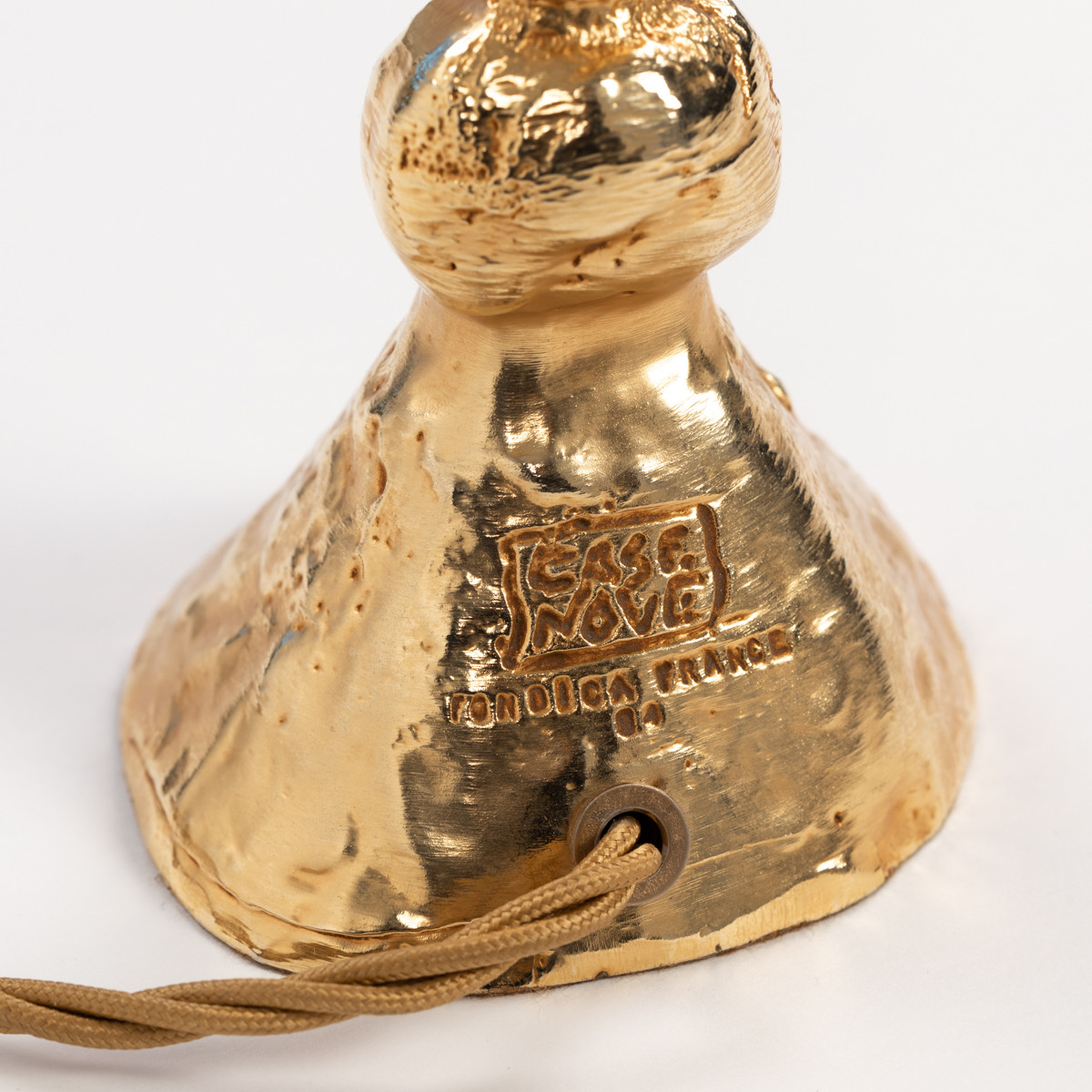 Lampe de table en bronze doré par Pierre Casenove pour Fondica, années 1980-photo-5