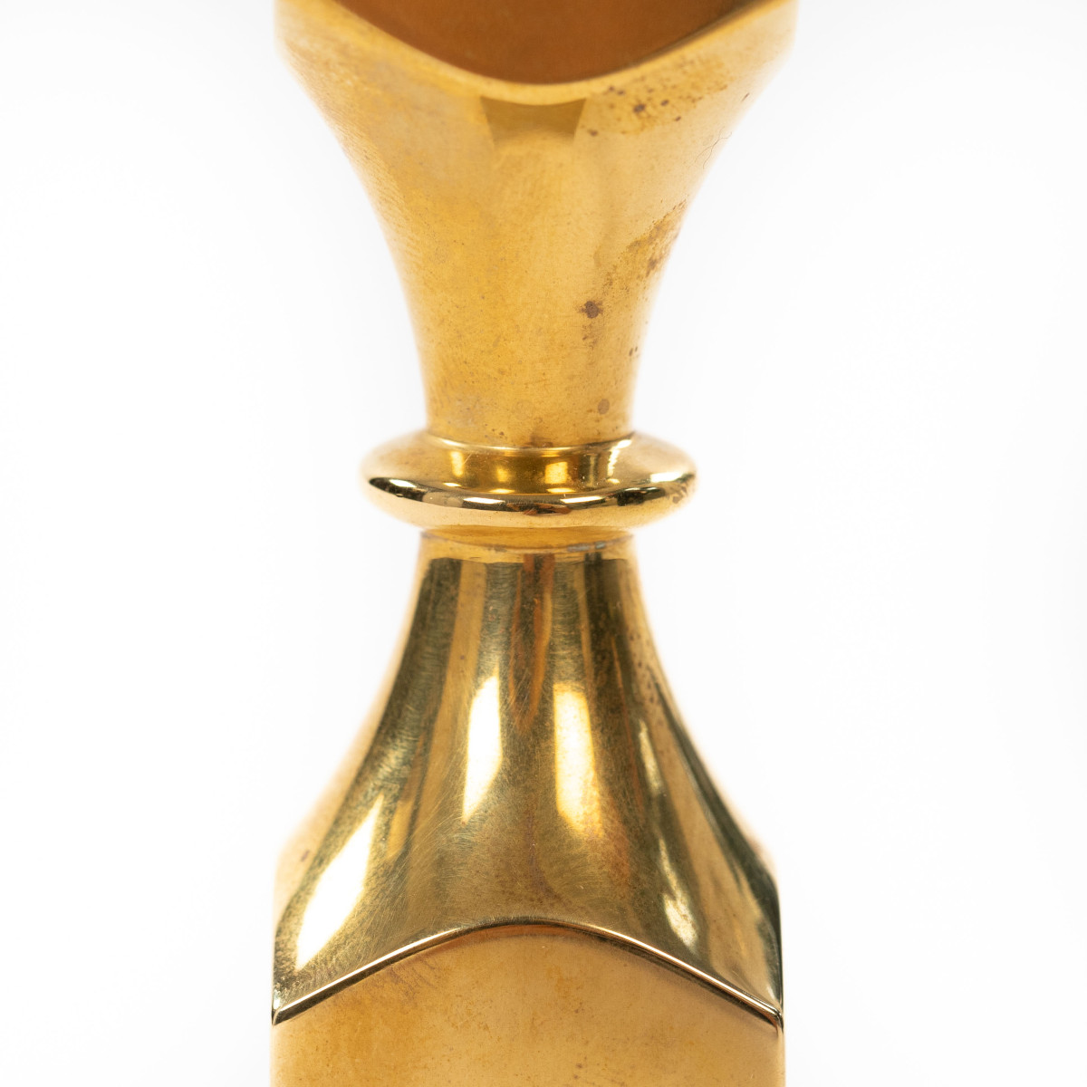 Paire de bougeoirs en laiton massif par Bernt Karlsson pour Gusum, Suède, années 1980-photo-3
