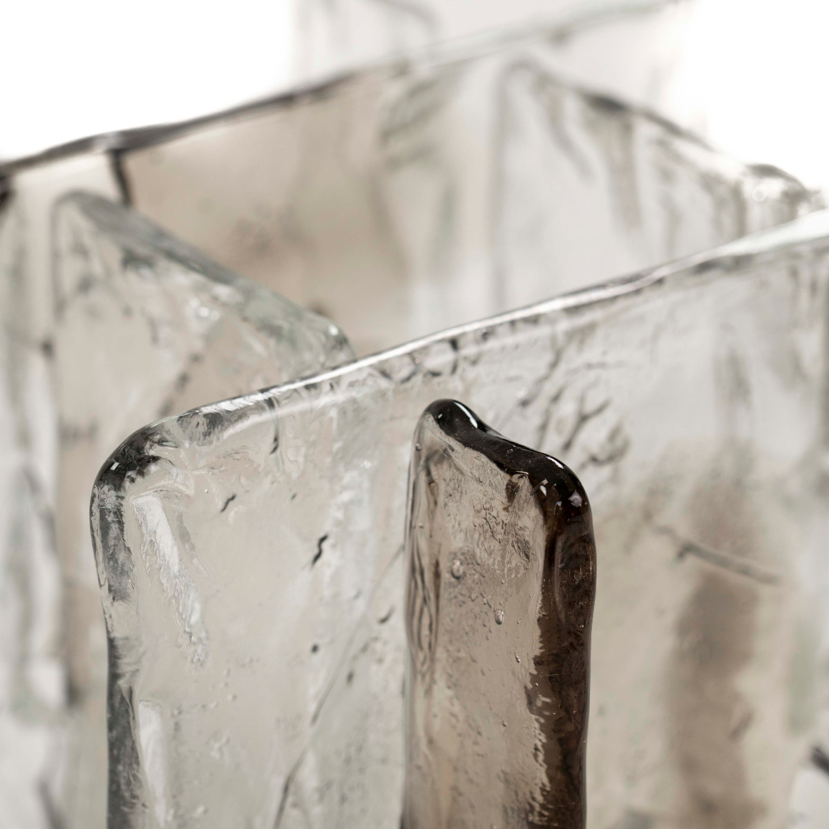 Paire de lampes de table en verre de Murano par Carlo Nason pour Mazzega-photo-5