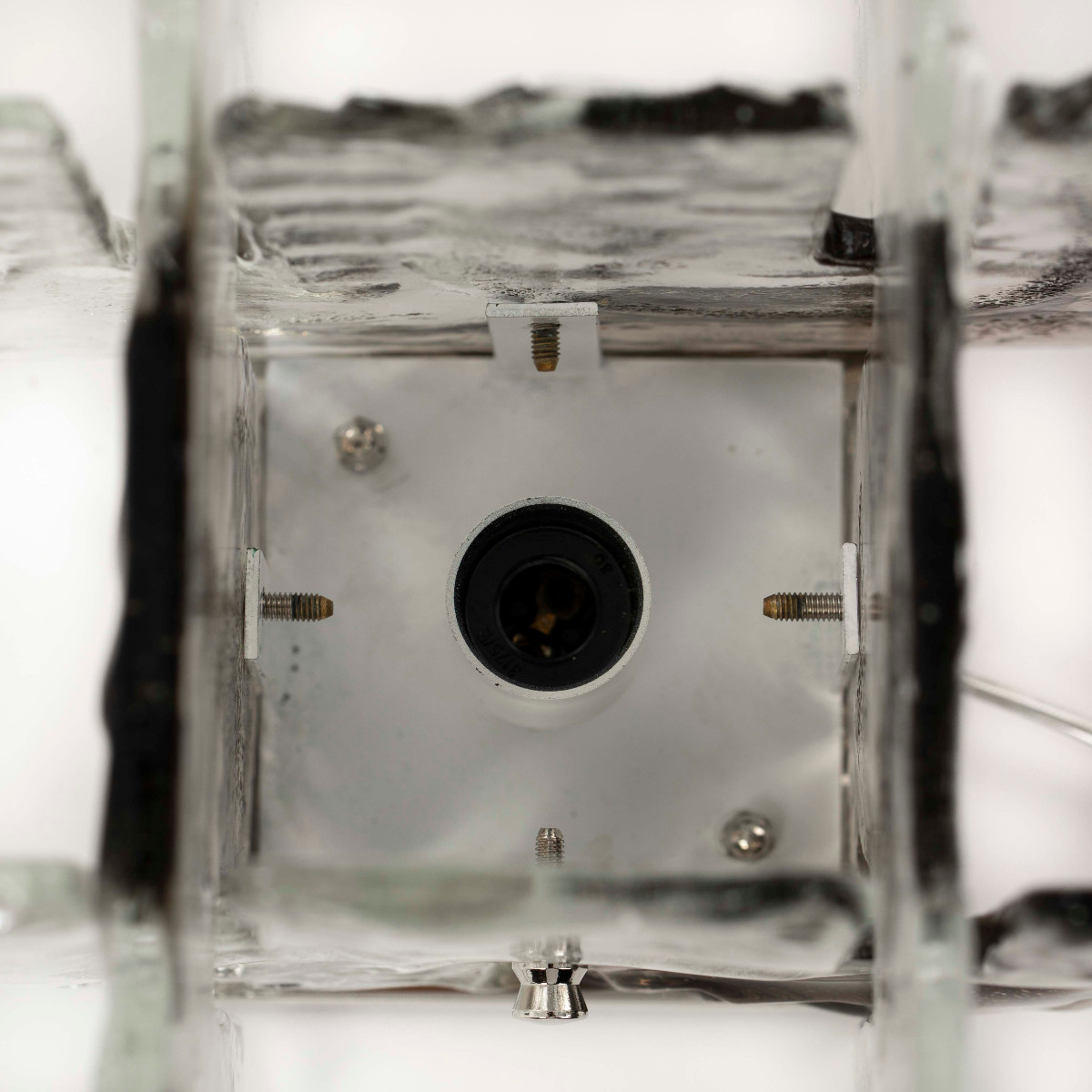 Paire de lampes de table en verre de Murano par Carlo Nason pour Mazzega-photo-7