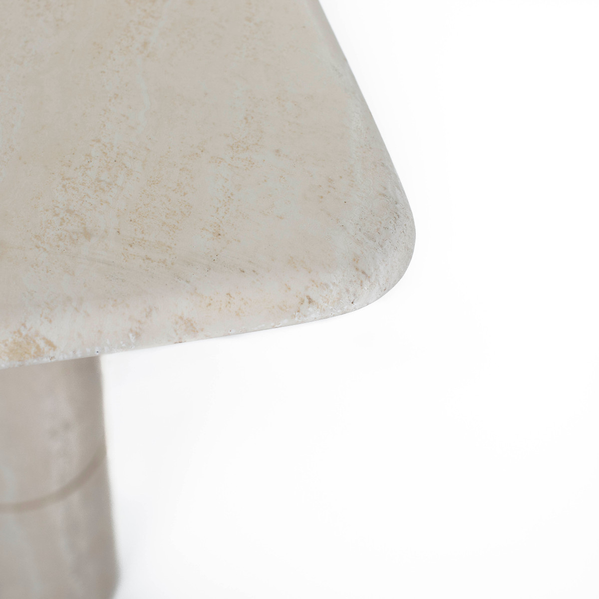 Console élégante de style milieu du siècle en travertin imitation bambou, années 1970-photo-6