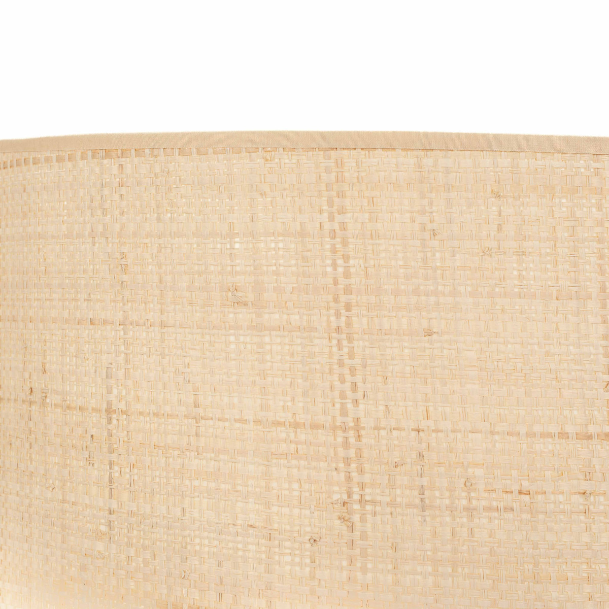 Mid-century Italian Glazed Ceramic Table Lamp With Beige Raffia Shade, 1960s-photo-1