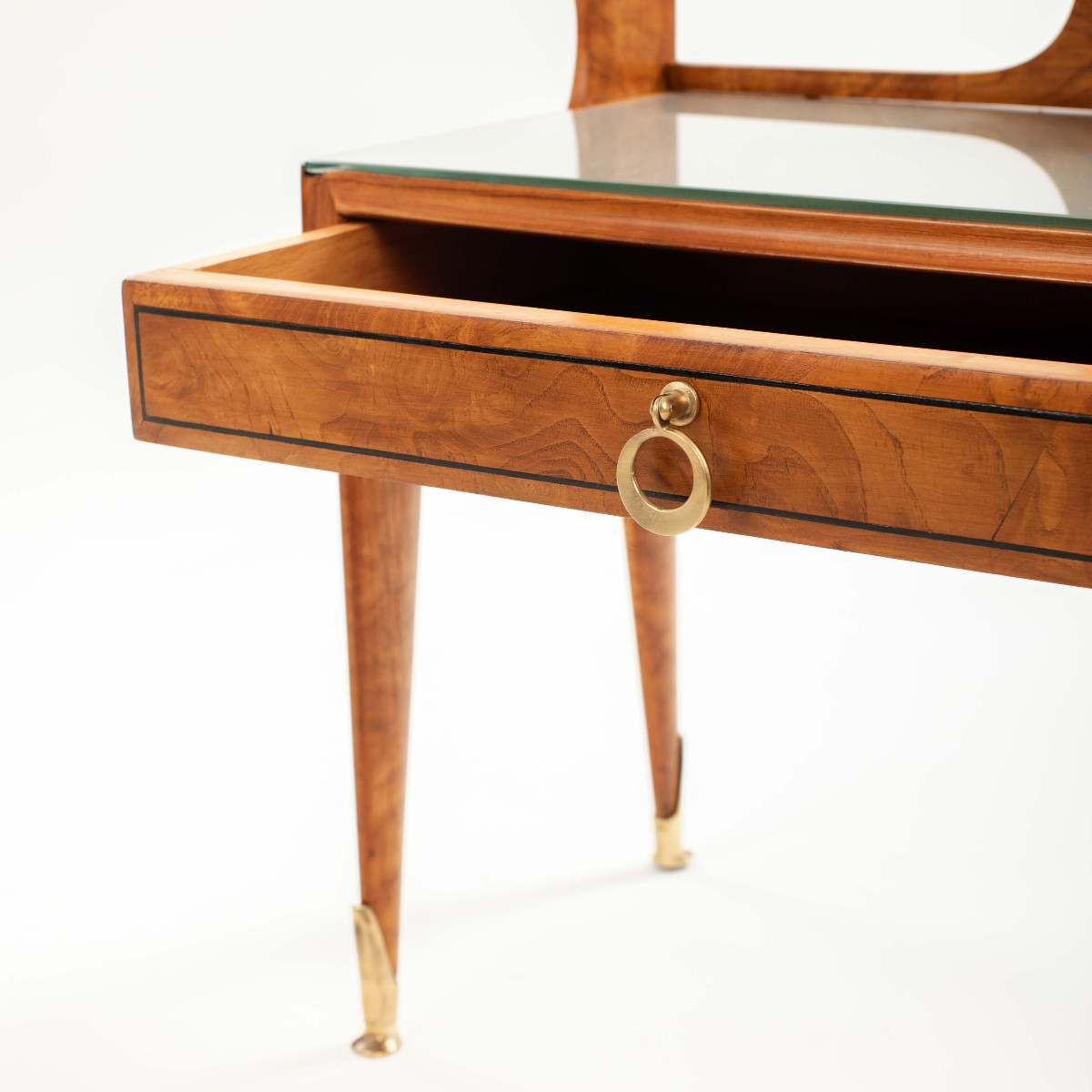 Pair Of Light-footed Mid-century Italian Bedside Tables 1950s-photo-7