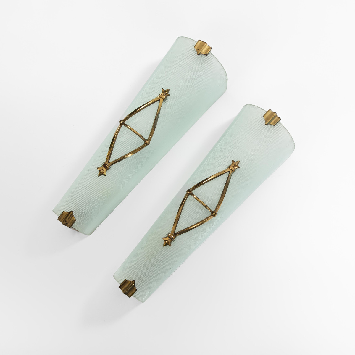 Pair Of French Art Deco Wall Sconces By Atelier Petitot-photo-2