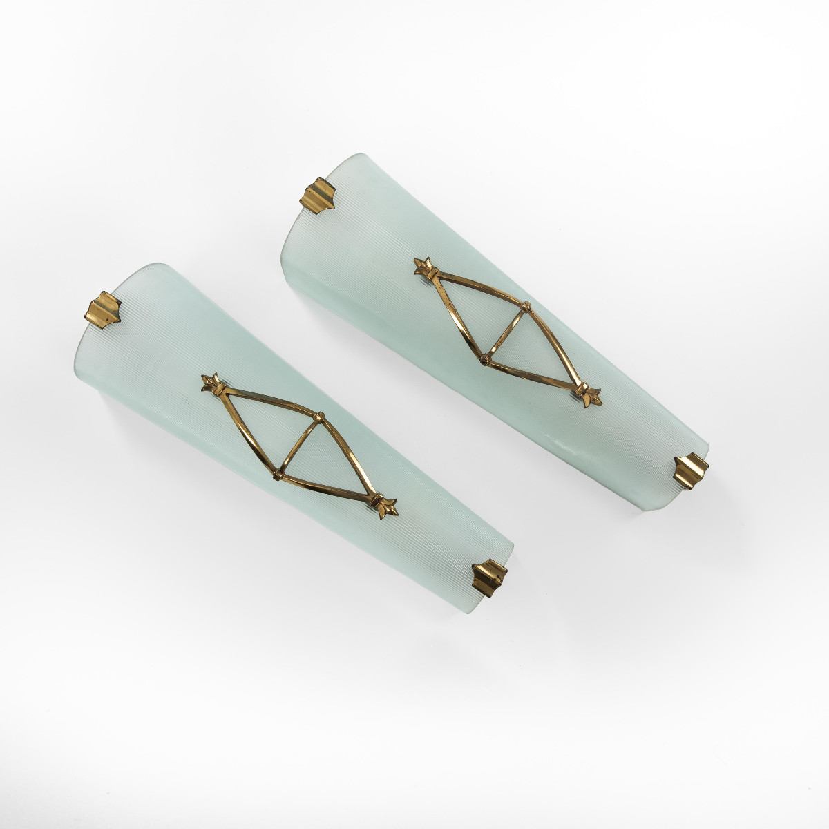 Pair Of French Art Deco Wall Sconces By Atelier Petitot-photo-1