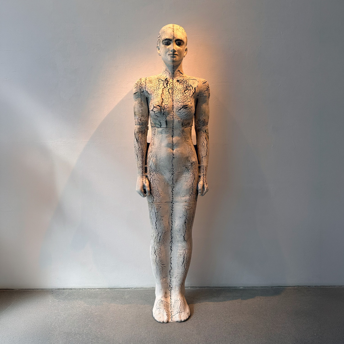 Contemporary Ceramic Figural Lifesize Female Sculpture By Dora Várkonyi