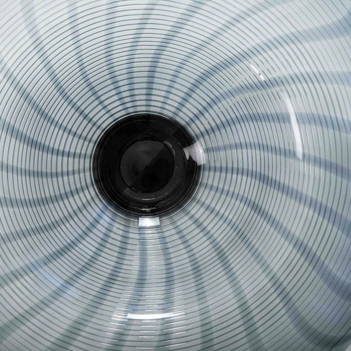 Grand bol en verre de Murano italien, bleu-gris, des années 1990-photo-3