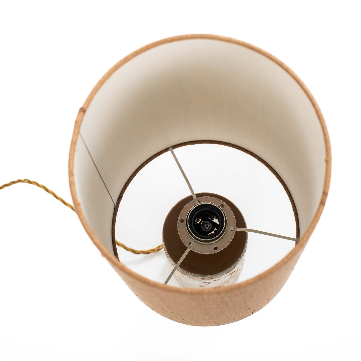 Ensemble composé d'une lampe de table et d'un bol en céramique du milieu du siècle, années 1960-photo-2