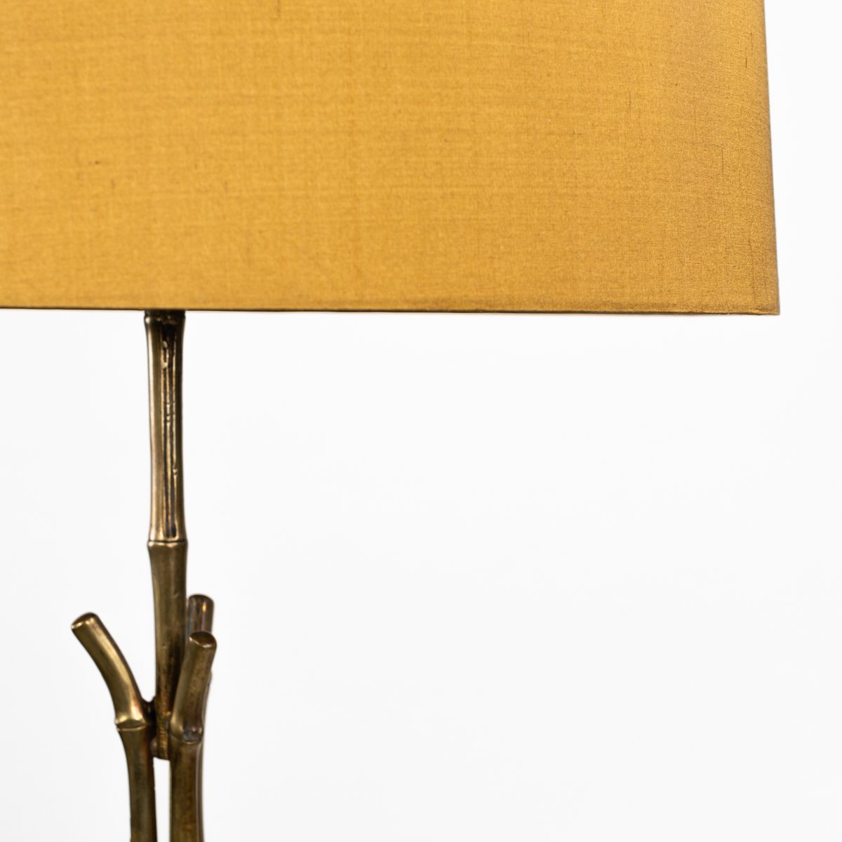 French "faux Bamboo" Bronze Floor Lamp By Maison Baguès, 1960s-photo-1