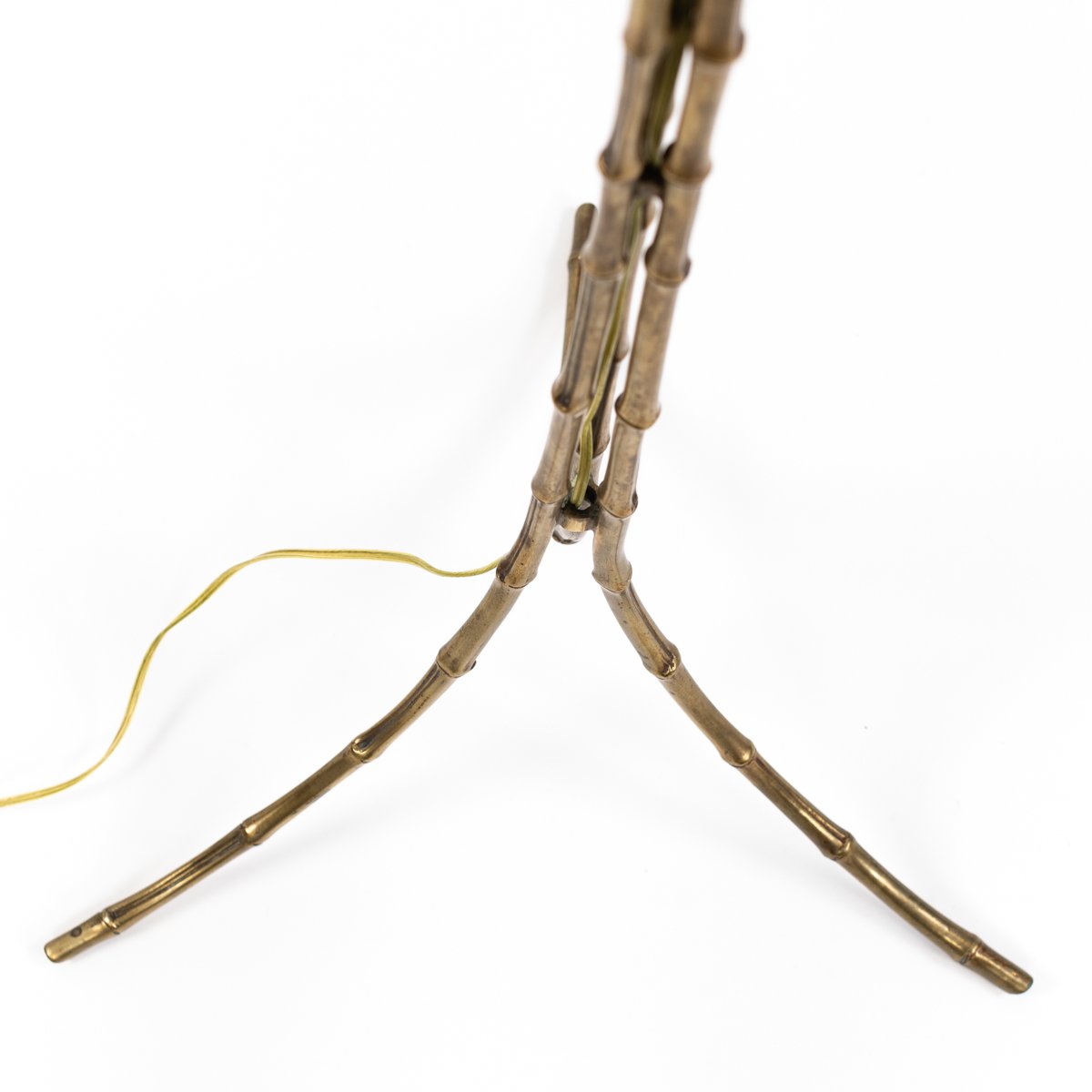 French "faux Bamboo" Bronze Floor Lamp By Maison Baguès, 1960s-photo-4