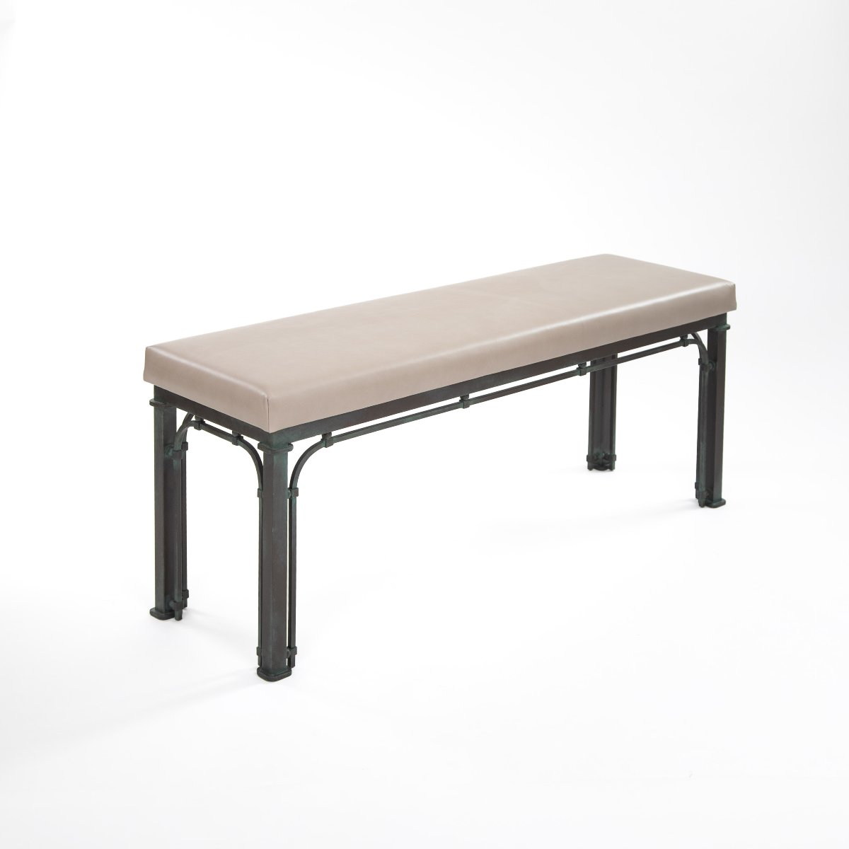 Mid-century Italian Iron Bench, 1960s Industrial Style-photo-3