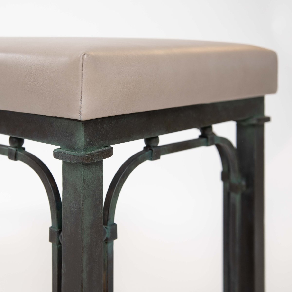 Mid-century Italian Iron Bench, 1960s Industrial Style-photo-4