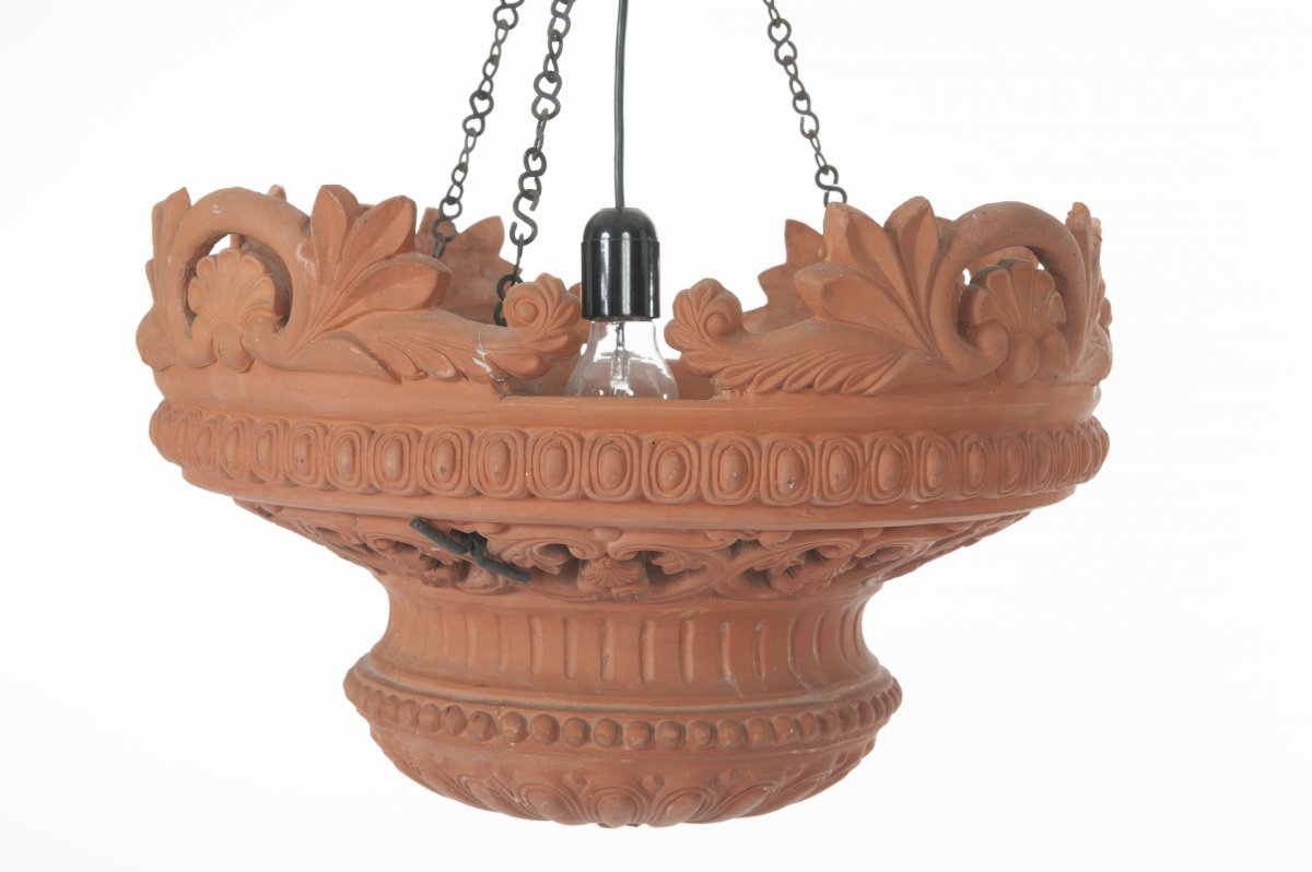 French Terracotta Regency Chandelier-photo-2