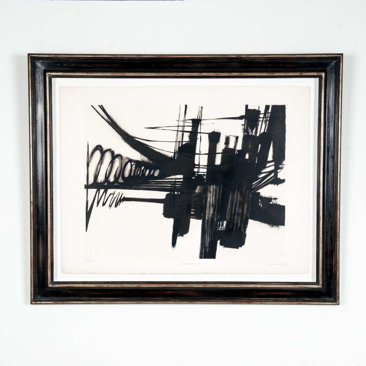 Drawing By Manuel Viana, Lithography In Black And White, Limited Edition