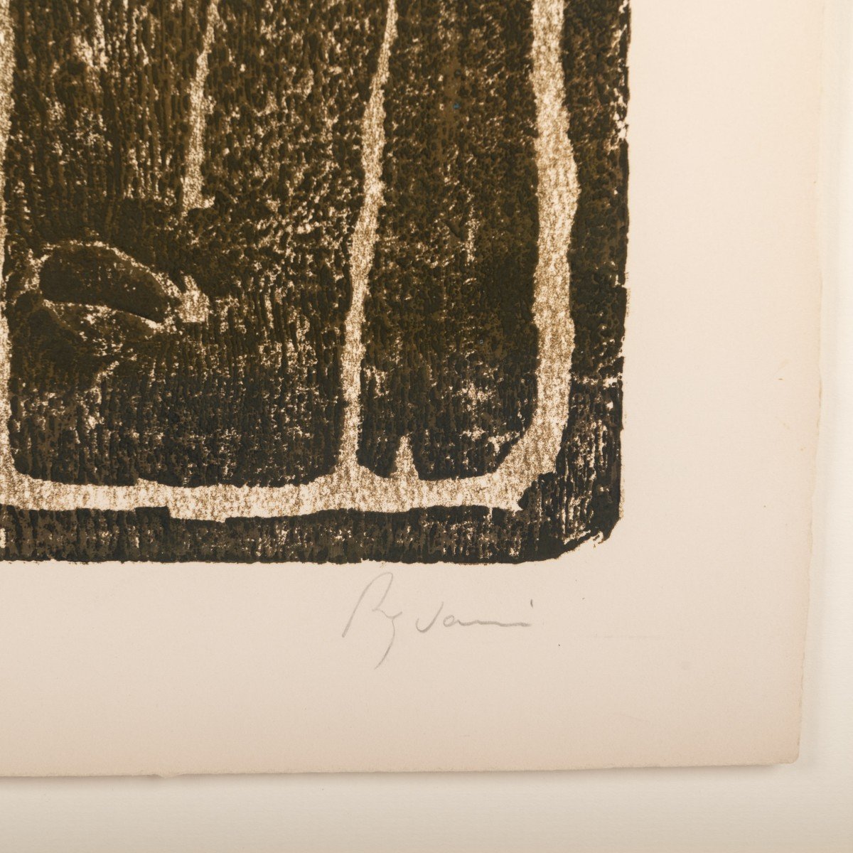 Gravure Originale  Serge Rezvani, signèe au crayon en bas á droite, datée 1958-photo-2
