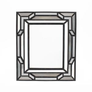 Mid-century Parclose Mirror With Black Profile, 1970s