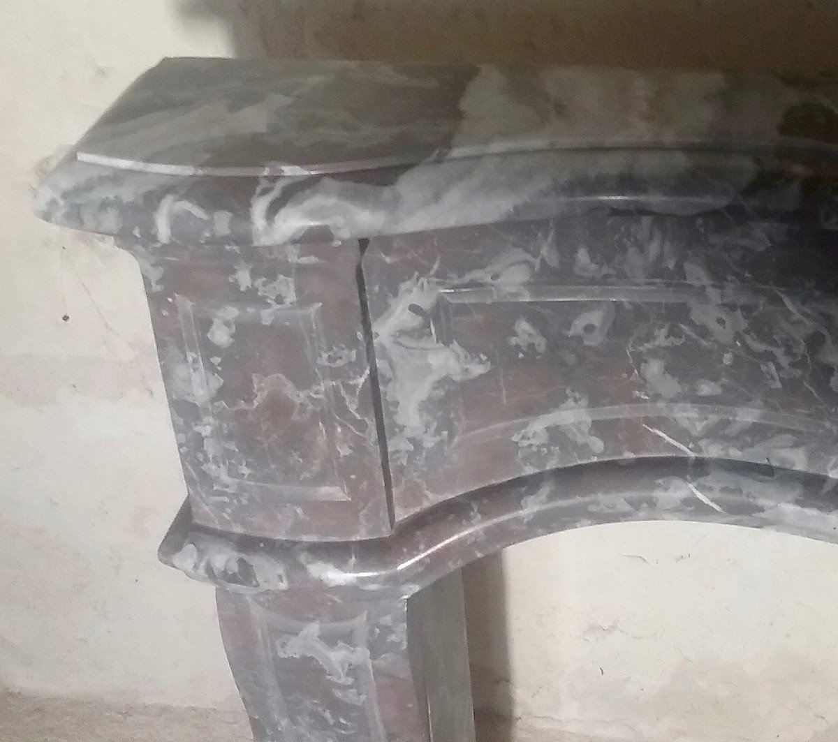 Belgian Brown Marble Fireplace 19th-photo-2