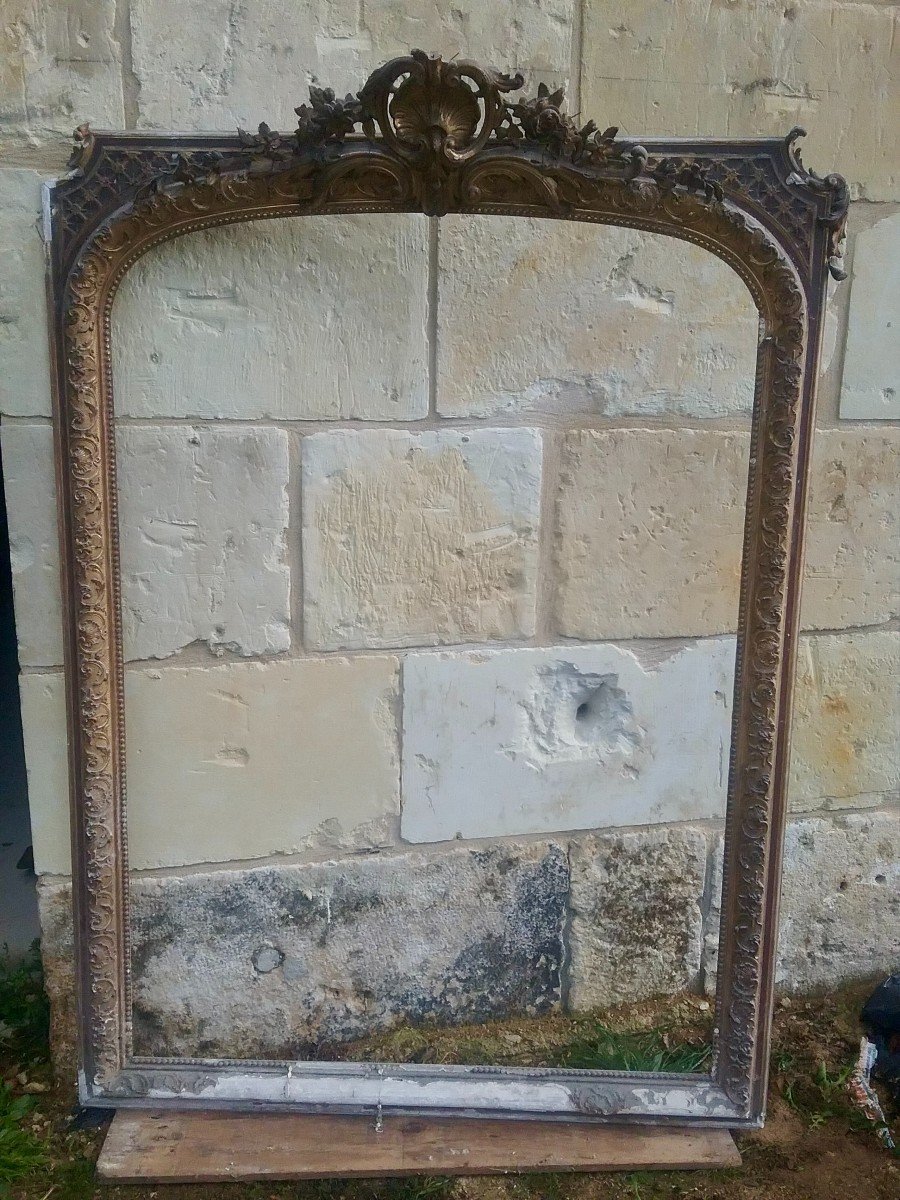 Paire De Cadres Doré Style Louis XV-photo-2