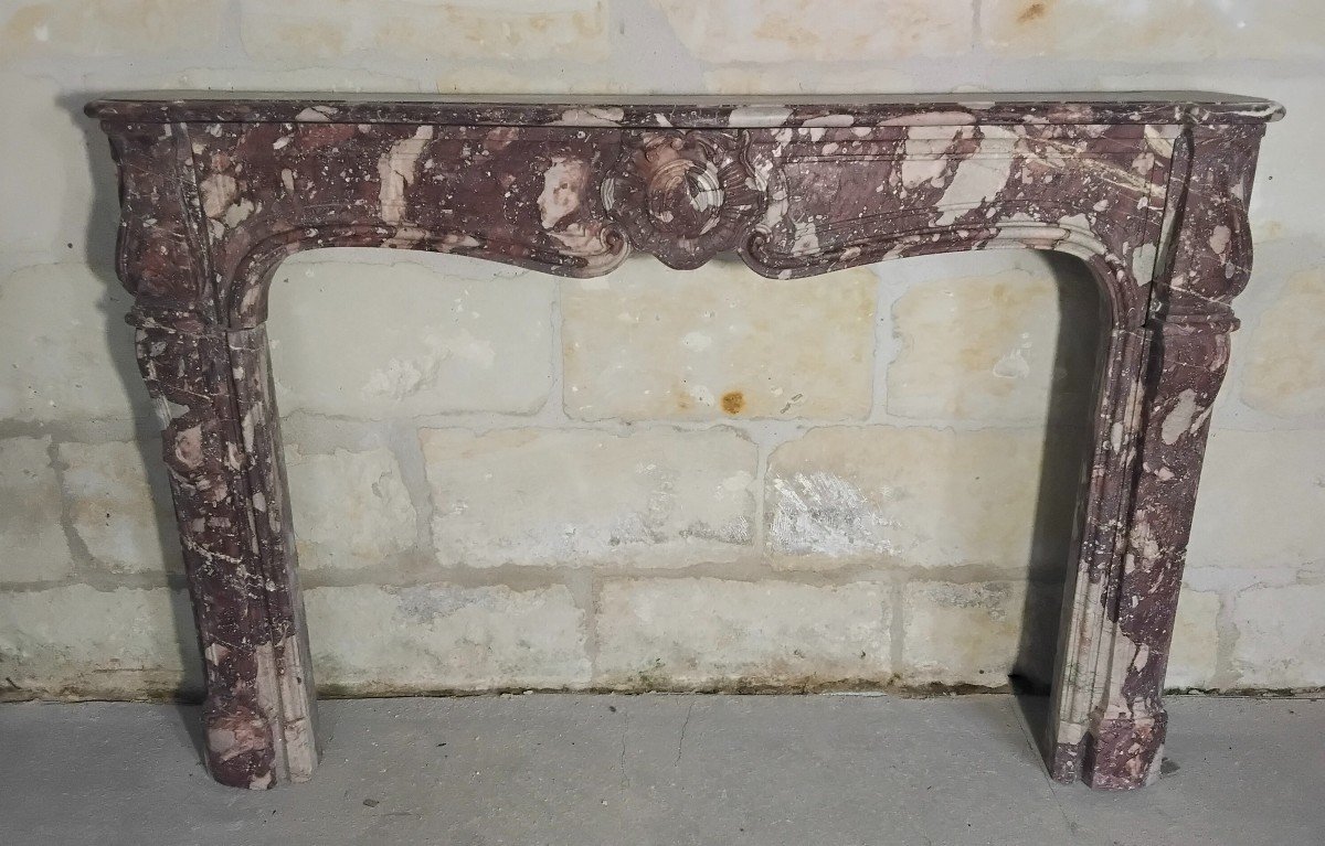 Cheminée Louis XV En Marbre Rouge Royal