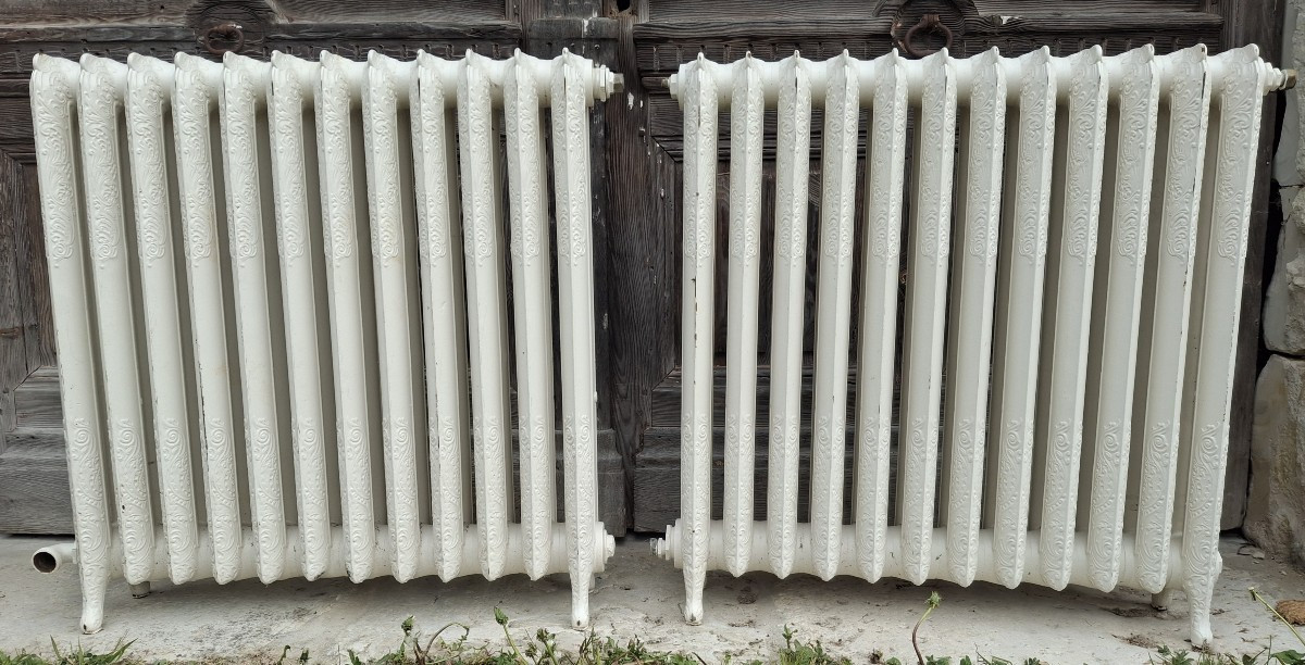 Two Flowered Cast-iron Radiators