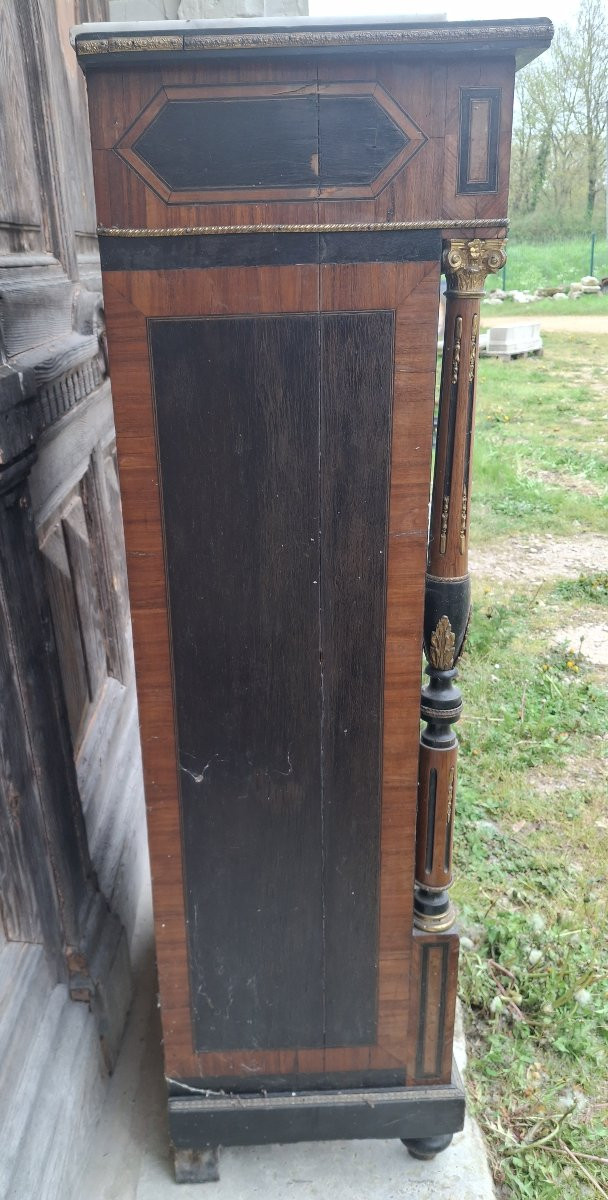 Secrétaire en marqueterie et ornements en bronze doré-photo-4