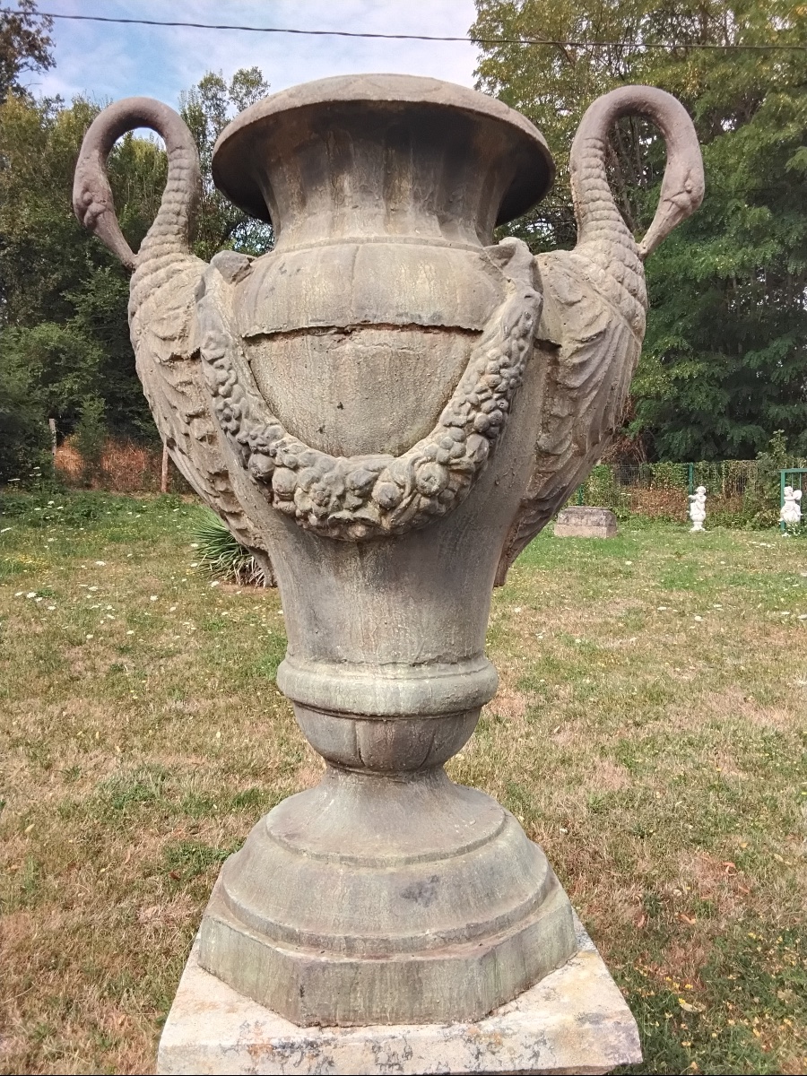 Paire de vases en fonte -photo-3
