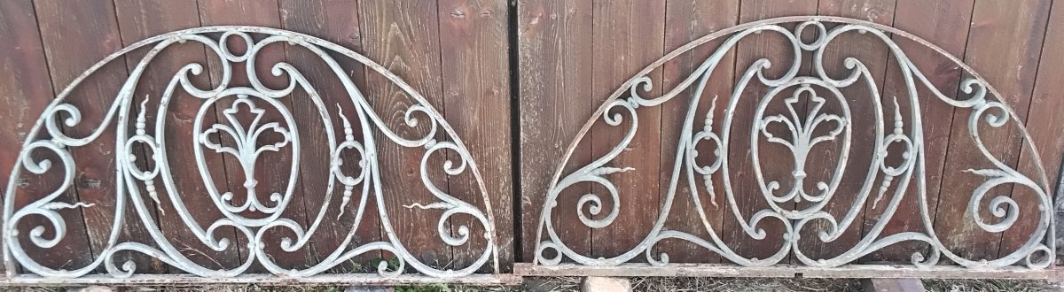 Pair Of Wrought-iron Transom Windows