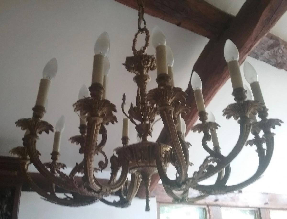 18 Light Bronze Chandelier-photo-4