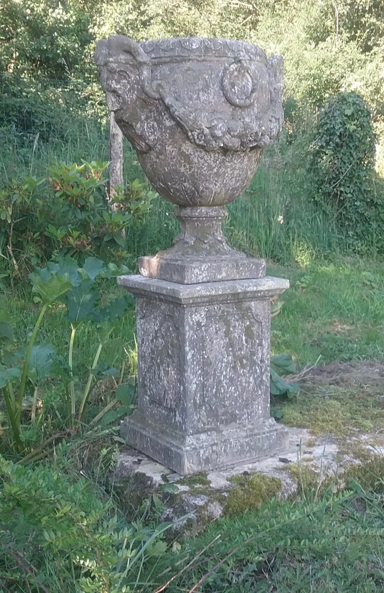 Paire De Pots à Feu à Tête De Faune