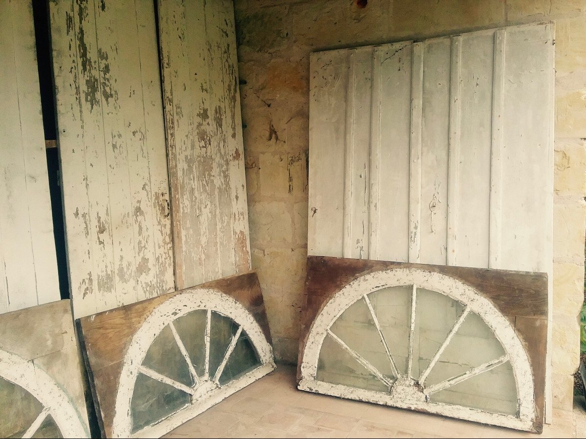 Various Orangerie Doors (4 Pairs) In Oak With Rounded Imports.