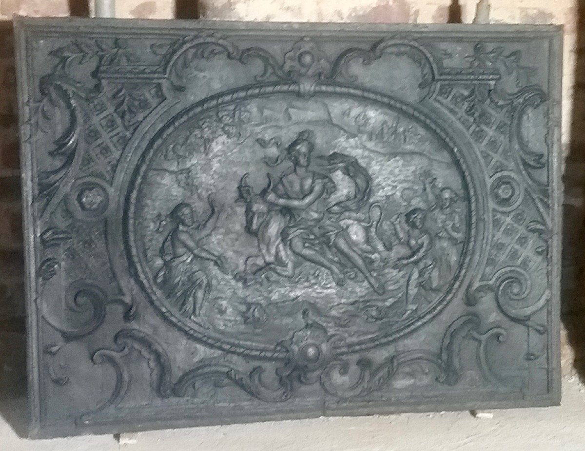 18th Century Cast Iron Fireplace Plate