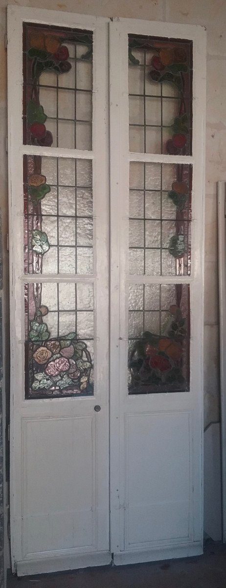 Stained Glass Double Doors + Window Leaves-photo-1