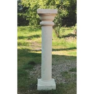 Burgundy Stone Column
