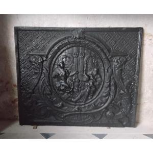 Plaque de cheminée en fonte 19 ème