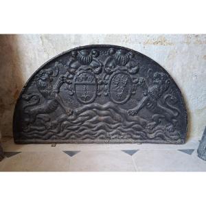 Plaque de cheminée en fonte 