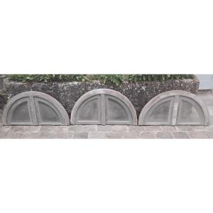 3 Oak Transom Windows