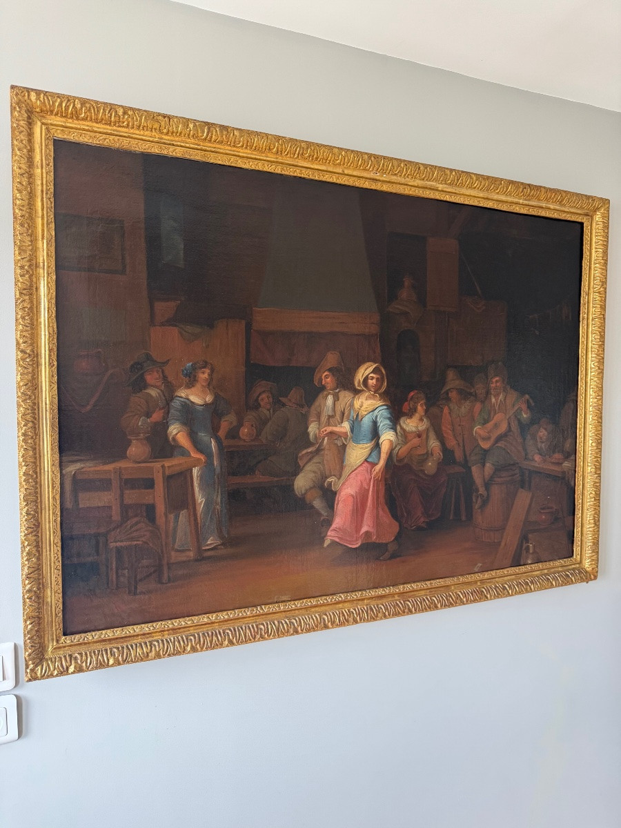 Tableau Attribué à Egbert Van Hemskerck 1634-1704-photo-2