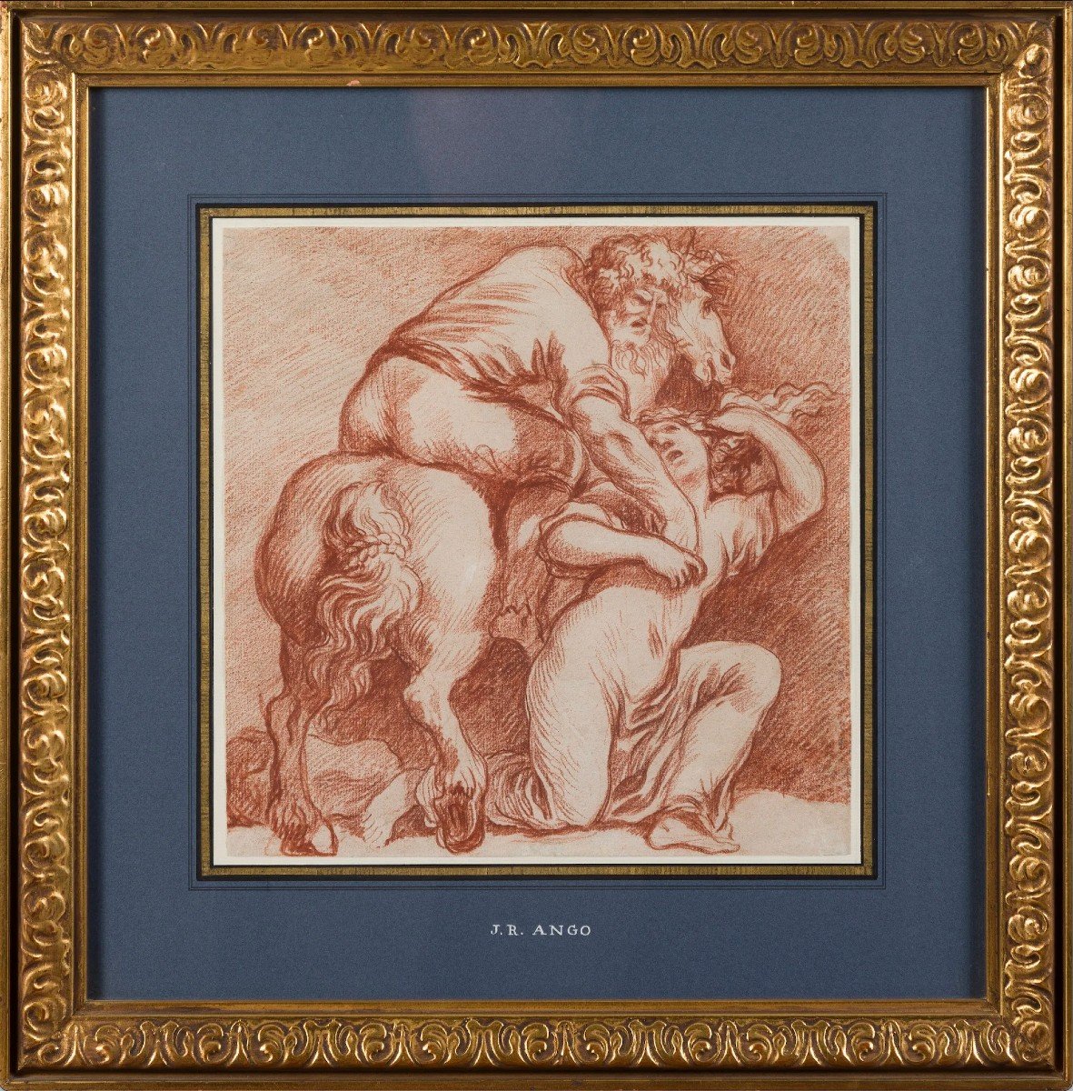 Jean-robert Ango (1759 – 1773) Homme à Cheval Enlevant Une Femme-photo-2