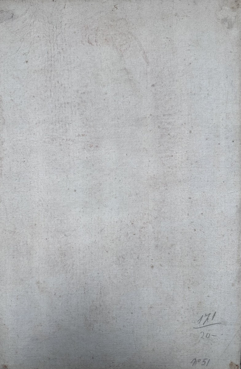 Domenico Maria Canuti (1625–1684) - Étude de satyre assis, vu de dos-photo-1